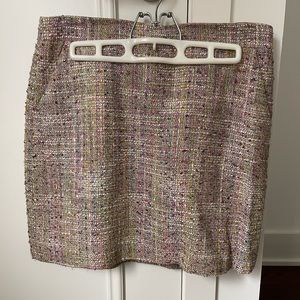 J Crew mini skirt, Chanel pattern, size 6